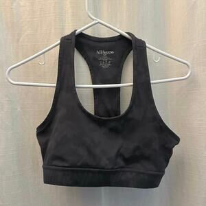All Access Athletic Bra Top Black Gray Camo Print Size Small